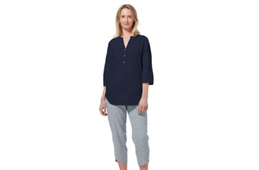 Image of Royal Robbins Oasis Tunic II 3/4 Sleeve Shirt - Womens, Navy, XL, Y622017-Navy-XL