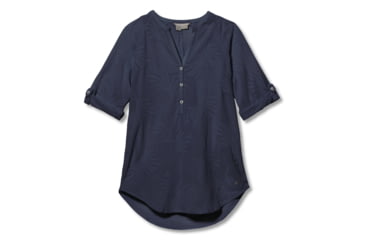 Image of Royal Robbins Oasis Tunic II 3/4 Sleeve Shirt - Womens, Navy, XL, Y622017-Navy-XL