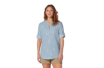 Image of Royal Robbins Oasis Tunic II 3/4 Sleeve Shirt - Womens, Summer Sky, Medium, Y622019-967-M