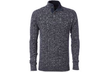 Image of Royal Robbins Oban Button Mock Sweater - Mens, Navy, Small, 47171-728-S