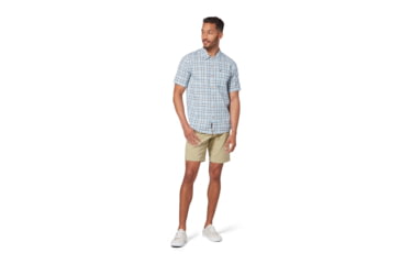 Image of Royal Robbins Redwood Plaid S/S Shirt - Mens, Collins Blue, XXL, Y721024-Collins Blue-XXL