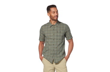 Image of Royal Robbins Redwood Plaid S/S Shirt - Mens, Fiddlehead, L, Y721024-Fiddlehead-L