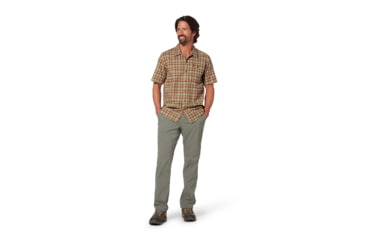 Image of Royal Robbins Redwood Plaid S/S Shirt - Mens, Khaki, L, Y721024-Khaki-L