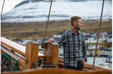 Image of Royal Robbins Thermotech Ren Plaid Long Sleeve Shirt - Men's, Small, Lt Slate Yuba Plaid, Y422020-092-S