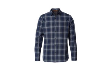 Image of Royal Robbins Trouvaille Plaid Long Sleeve Shirt - Mens, Deep Blue, Small, Y722007-722-S
