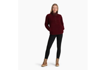 Image of Royal Robbins Urbanesque Sherpa 1/2 Zip Shirt - Womens, Burnt Grape, Medium, Y312025596M