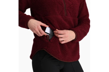 Image of Royal Robbins Urbanesque Sherpa 1/2 Zip Shirt - Womens, Burnt Grape, Medium, Y312025596M