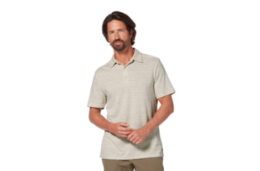 Image of Royal Robbins Vacationer Polo - Mens, Ivory Stripe, S, Y711030-Ivory Stripe-S