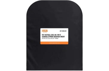 Image of RTS Tactical Level IIIA EX770 Backpack Panel Insert, Black, 10 x 12, RTS-52310