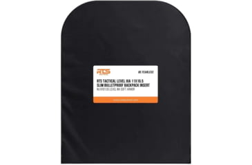 Image of RTS Tactical Level IIIA EX770 Backpack Panel Insert, Black, 11 x 16.5, RTS-52330