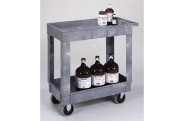 Image of Rubbermaid Heavy-Duty Utility Carts, Rubbermaid 4500-88-BEIG Two-Shelf Carts