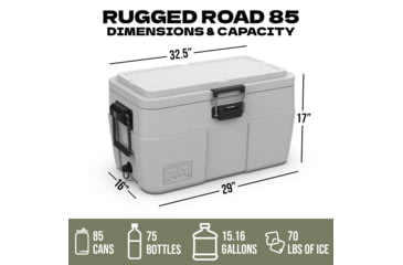 Image of Rugged Road 85 Cans Version 2 Hard Cooler, Sahara Tan, RR85 V2 - Sahara Tan