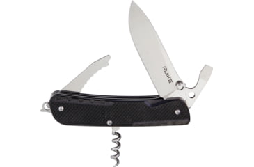 Image of RUIKE LD21 Multifunctional Knife Multi-Tools, Folding Knife, 4.5in Closed, 3.5in Mirror 12C27 Sandvik SS Blade, Black Textured G10 Handle, Thumb Stud, Black, LD21-B