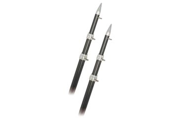 Image of RUPP Marine 15' Telescopic Carbon Fiber Outrigger Poles 1.5" - Silver 57415