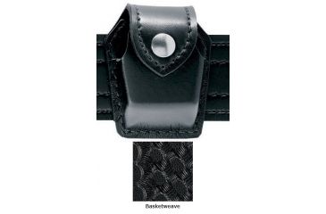Image of Safariland 307 Weapon Light / EDW Cart. Holder, Taser, STX Baset Weave Black W/ Hidden Snap 307-9-48HS