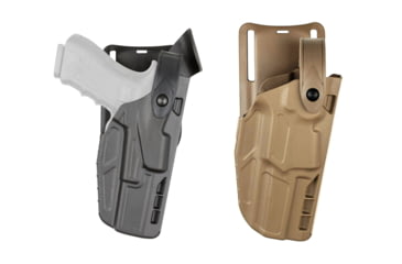 Image of Safariland 7360RDS 7TS ALS/SLS Mid-Ride Duty Holster, Black, FDE Brown, Plain Black