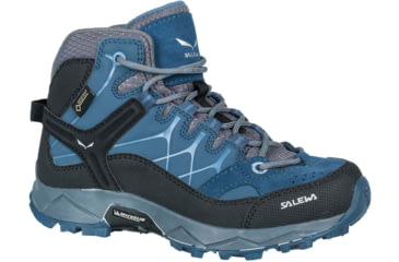 Image of Salewa Alp Trainer Mid GTX Hiking Boots - Kids, Dark Denim/Charcoal, 12, 00-0000064010-365-12
