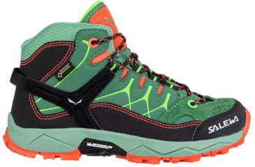 Image of Salewa Alp Trainer Mid GTX Hiking Boots - Kids, Myrtle/Tender Shot, 2, 00-0000064010-5960-2