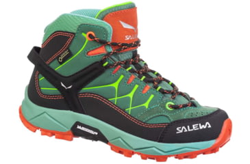 Image of Salewa Alp Trainer Mid GTX Hiking Boots - Kids, Myrtle/Tender Shot, 2, 00-0000064010-5960-2