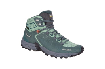 Image of Salewa Alpenrose 2 Mid GTX Hiking Boots - Womens, Atlantic Deep/Feld Green, 6, 00-0000061374-8540-6