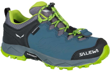 Image of Salewa MTN Trainer WP Hiking Boots - Kids, Dark Denim/Cactus, 2, 00-0000064008-361-2