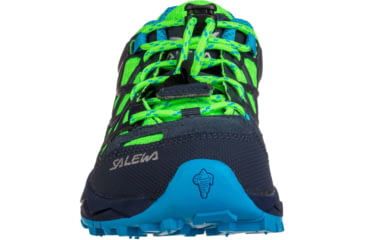 Image of Salewa Wildfire Climbing Shoes - Kids, Fluo Green/Blue Danube, 9.5, 00-0000064007-5810-9.5
