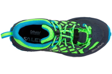 Image of Salewa Wildfire Climbing Shoes - Kids, Fluo Green/Blue Danube, 9.5, 00-0000064007-5810-9.5
