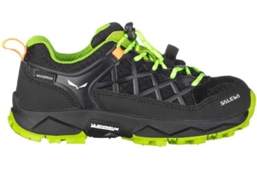 Image of Salewa Wildfire WP Hiking Shoes - Kids, Black Out/Cactus, 4.5, 00-0000064009-986-4.5