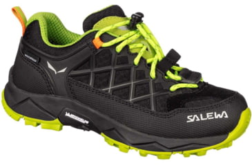 Image of Salewa Wildfire WP Hiking Shoes - Kids, Black Out/Cactus, 4.5, 00-0000064009-986-4.5