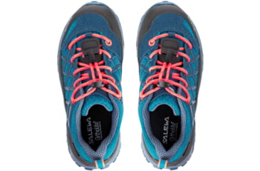 Image of Salewa Wildfire WP Hiking Shoes - Kids, Caneel Bay/Fluo Coral, 12.5, 00-0000064009-8641-12.5