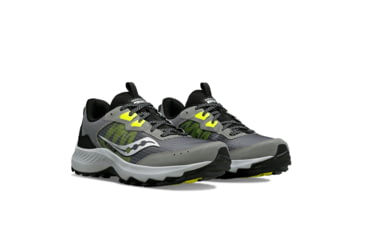 Image of Saucony Aura TR Trail Shoes - Mens, Cinder/Citron, 12, Medium, S20862-100-020-M-12
