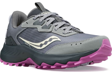 Image of Saucony Aura TR Trail Shoes - Womens, Fossil/Grape, 6, Wide, S10862-12-020-M-6