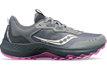 Image of Saucony Aura TR Trail Shoes - Womens, Fossil/Grape, 6, Wide, S10862-12-020-M-6