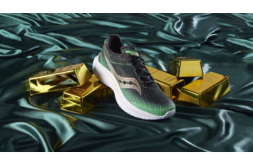 Image of Saucony Kinvara 14 Shoes - Mens, Black/Green, 14, Medium, S20823-18-001-M-14