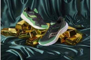 Image of Saucony Kinvara 14 Shoes - Mens, Black/Green, 14, Medium, S20823-18-001-M-14