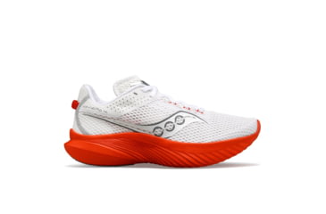 Image of Saucony Kinvara 14 Shoes - Womens, White/Infrared, 9.5, Medium, S10823-122-100-M-9.5