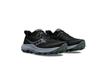 Image of Saucony Peregrine 14 Trail Shoes - Womens, Black/Carbon, 6, Medium, S10916-100-001-M-6