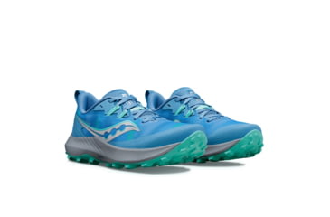 Image of Saucony Peregrine 14 Trail Shoes - Womens, Breeze/Mint, 7, Medium, S10916-138-400-M-7