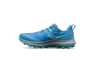 Image of Saucony Peregrine 14 Trail Shoes - Womens, Breeze/Mint, 7, Medium, S10916-138-400-M-7
