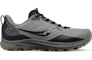 Image of Saucony Peregrine Ice+ 3 Trail Shoes - Mens, Gravel/Black, 8, Medium, S20791-30-030-M-8