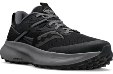 Image of Saucony Ride 15 TR Trail Shoes - Mens, Black/Charcoal, 14, Medium, S20775-10-001-M-140