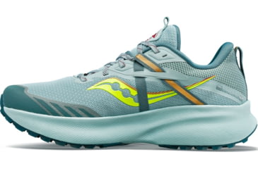 Image of Saucony Ride 15 TR Trail Shoes - Womens, Mineral/Citron, 6.5, Medium, S10775-16-451-M-6.5