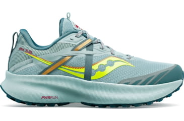 Image of Saucony Ride 15 TR Trail Shoes - Womens, Mineral/Citron, 6.5, Medium, S10775-16-451-M-6.5