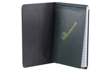 Image of Padfolio with Writing Pad, Black Alum, Pocket Size, 3.5 x 5.5 paper