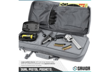 Image of Savior Equipment American Classic Shorty Double Rifle Case, 32in, Gray, RB-3212DG-V1-GS