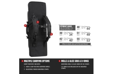 Image of Savior Equipment American Classic Double Rifle Case, 36in, Black, RB-3612DG-V1-BK