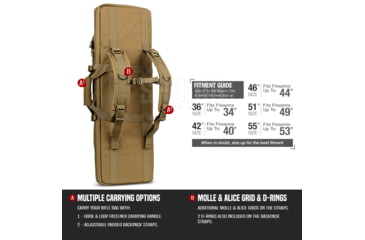 Image of Savior Equipment American Classic Double Rifle Case, 36in, Dark FDE, RB-3612DG-V1-TN