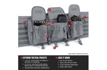 Image of Savior Equipment American Classic Double Rifle Case, 42in, Gray, RB-4212DG-V1-GS