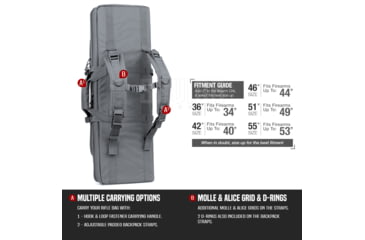Image of Savior Equipment American Classic Double Rifle Case, 42in, Gray, RB-4212DG-V1-GS