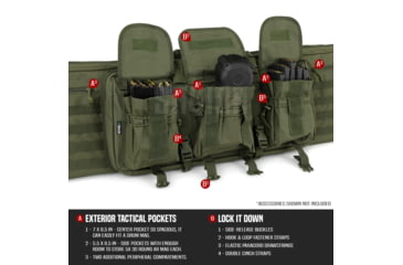 Image of Savior Equipment American Classic Double Rifle Case, 42in, OD Green, RB-4212DG-V1-OG